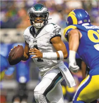 Jalen Hurts and a tough defense carry the Eagles to a 23-14 victory over  the Rams - The San Diego Union-Tribune