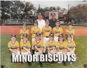  ?? Courtesy photo ?? Ken Hoffman managed the West U Biscuit Little League team on which Shamlian’s son Max Melcher, upper right, played.