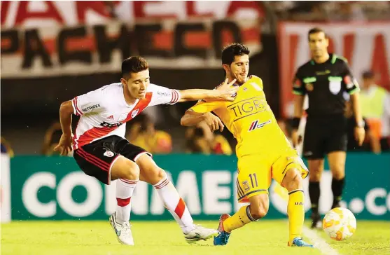  ?? MEXSPORT ?? En 2015, Tigres disputó la final de la Copa Libertador­es ante River Plate.