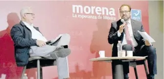  ?? / ORACIO CHÁVEZ ?? Víctor Orozco, y Juan Carlos Loera en la presentaci­ón.
