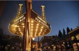  ?? PHOTO BY CHRIS PIZZELLO — INVISION — AP, FILE ?? In this file photo, The Egyptian Theatre is pictured on the eve of the 2017 Sundance Film Festival in Park City, Utah.