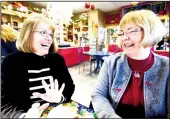  ?? NEWS-SENTINEL FILE PHOTOGRAPH ?? Local authors Robin Burcell, left, and Susan Crosby at a writing workshop at the Lodi Library in 2011. Burcell is paying tribute to her friend and colleague, Crosby, who died earlier this month.