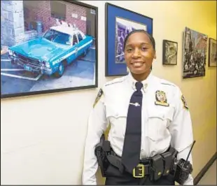  ?? GREGG VIGLIOTTI/FOR NEW YORK DAILY NEWS ?? Deputy Inspector LaShonda Dyce is the first black woman to lead the NYPD’s highway unit, a male-dominated group “to say the least,” she said.