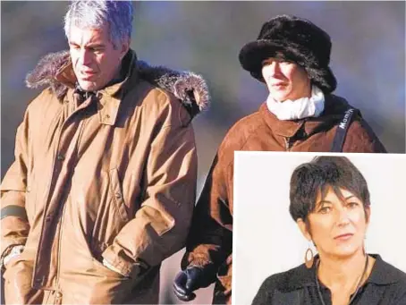  ??  ?? Audrey Strauss, acting U.S. attorney for Southern District of New York, said Thursday it’s all over for the high-flying Ghislaine Maxwell (right), who was arrested on charges she lured underaged girls to be abused by Jeffery Epstein (with her in 2000 above).