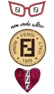  ??  ?? Ieri, oggi, domani
In alto, la festa di Londra. Qui sopra, tre loghi storici (1983, 1970, 1985). Qui sotto, uno dei giovani artisti della serata londinese di Fendi al lavoro