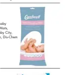  ??  ?? Carriwell Baby Changing Mats, R28.95, Baby City, Baby Boom, Dis-Chem