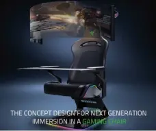  ??  ?? Razer’s Project Brooklyn gaming chair.