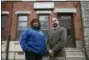  ?? MATT ROURKE - THE ASSOCIATED PRESS ?? In a Dec. 22 photo, Rochelle Bilal, president of the Guardian Civic League and attorney Brian R. Mildenberg pose for a photograph in Philadelph­ia. Officers in the Philadelph­ia Police Department’s narcotics unit have sued their bosses for allegedly...