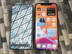  ??  ?? The Pixel 5 (left) could bring the same high-end experience that you get on an iPhone.