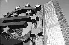  ??  ?? The European Central Bank judged that it had a successful 2016, arguing in its annual report that it had warded off deflation and nurtured economic recovery in the eurozone. — AFP photo