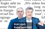  ?? ?? Kickl jubelt, Kogler ernüchtert