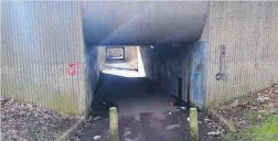  ??  ?? ● Ridding Lane subway in Brookvale, Runcorn