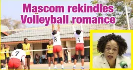  ?? ?? Volleyball action
Dzene Makhwade-Seboni