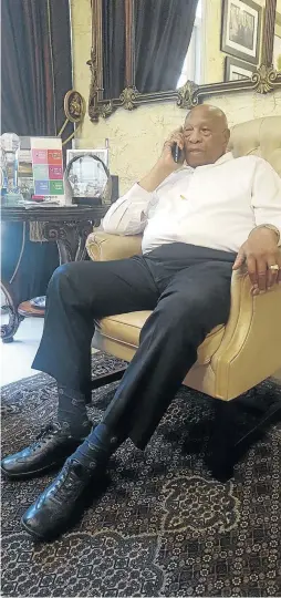  ?? / MPHO SIBANYONI ?? Businessma­n Richard Maponya came to President Zuma’s defence over his reshufflin­g.