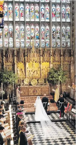  ?? PHOTO: GETTY IMAGES ?? The couple exchange vows during their wedding ceremony.