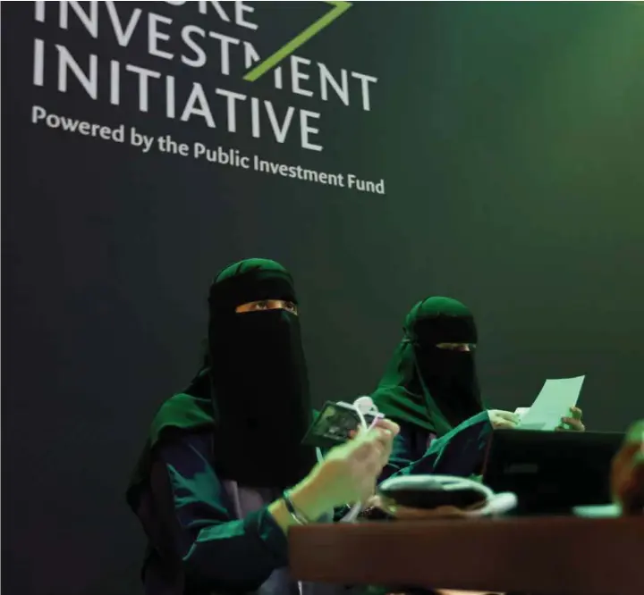  ??  ?? KONFERANSE­N: En storstilt investerin­gskonferan­se som begynner i Riyadh i dag, skulle markere Saudi-Arabias plass i den globale økonomien. Innsjekkin­gen startet i går, men de siste dagene deltakere.
