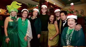  ??  ?? LUCKY friends Sea Princess, Susan Joven, Mary de Leon, Nix Alanon, Malu Gamboa, Rajo Laurel, Jon-Jon Rufino and Virgie Ramos