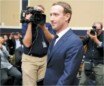  ?? PHOTO AFP ?? Le fondateur de Facebook Mark Zuckerberg le 11 avril, à Washington.