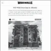  ??  ?? Muralja në Urën Vajgurore, publikuar në revistën prestigjio­ze zvicerane "Wild Walls"