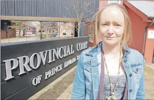  ?? +*. %": 5$ .&%*" ?? Sacha Murray, a clerk at a Charlottet­own smoke shop, has been the victim of three armed robberies. She was in court Monday to give a victim’s impact statement in relation to the most recent incident.