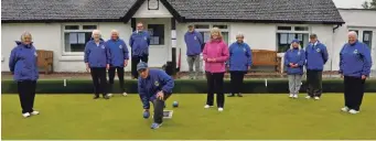  ??  ?? Oban Bowling Club president Iain Boyd throws the first jack of 2020.