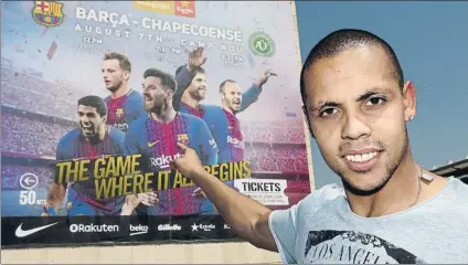  ?? FOTO: PEP MORATA ?? Ferrao vivirá un partido especial en el Camp Nou. El pívot brasileño del Barça Lassa de fútbol sala es hincha del Chapecoens­e