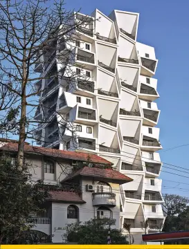  ??  ?? AWARD WINNING DESIGNS Ishatvam 9 in Ranchi won the World’s Best Residentia­l Project (right); The Street, a student hostel won the award for the Best Housing Project in the World (below)