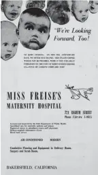  ?? ?? A newspaper ad for the maternity hospital marking the 90th anniversar­y of Kern County.