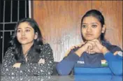  ?? HT PHOTO ?? Mehuli Ghosh (left) and Ayushi Podder.