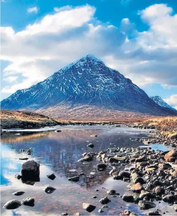  ??  ?? “Buachaille Etive Mor and the river Etive photograph­ed on a lovely day a year or two ago,” says Eric Niven of Dundee. “I’m hoping to cycle over that way again sometime.”