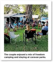  ??  ?? The couple enjoyed a mix of freedom camping and staying at caravan parks.