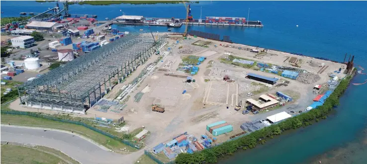  ??  ?? Amex Resources Limited Port Site - Under constructi­on next to the Port of Lautoka