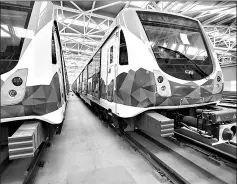  ?? Archivo / El Comercio ?? • Cada uno de los 18 trenes del sistema Metro tiene capacidad para movilizar a 1 500 pasajeros.