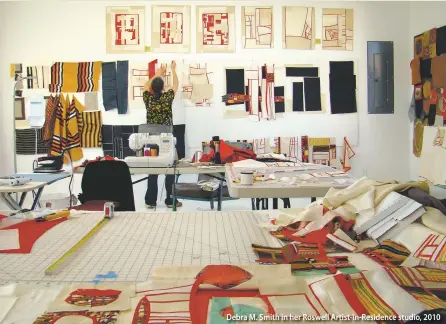  ??  ?? Debra M. Smith in her Roswell Artist-in-Residence studio, 2010