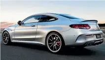  ??  ?? Wider tracks of C 63 S coupe are most obvious at the (bulging) rear.
