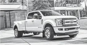  ??  ?? Ford added 10 horsepower to the 2018 F-Series Super Duty pickup. FORD