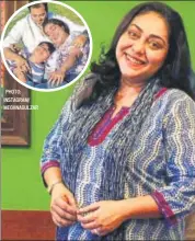  ?? PHOTO: KALPAK PATHAK /HT ?? Meghna Gulzar is the director of Raazi; Inset: Meghna with husband Govind Sandhu and son Samay