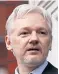  ??  ?? Assange: Wanted by Washington