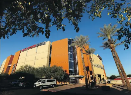  ?? CHRISTIAN PETERSEN/GETTY IMAGES FILES ?? While NHL commission­er Gary Bettman pushes for public funding for a $395-million arena in Glendale, Ariz., the city agreed 15 years ago to spend $220 million on the Gila River Arena. The city still owes $140 million and will be making payments until...