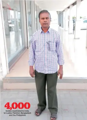  ?? — Supplied photos ?? Vidhyadhar­an Ereuthinad, a camera-shy person, does not want to be in the limelight. Yet, he is the saviour for many in Sharjah, Ajman, Fujairah, Ras Al Khaimah and Umm Al Quwain.