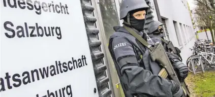  ?? BILD: SN/ROHRER ?? Der Prozess fand unter strengsten Sicherheit­svorkehrun­gen statt.