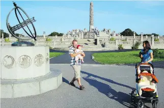  ?? RICK STEVES ?? Parents and children find joy in visits to parks, such as in Oslo’s Vigeland Park. When Rick Steves visited family in Norway as a teen, he realized that all people are precious.