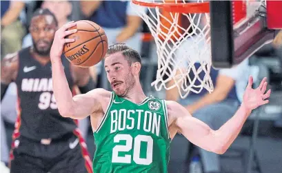  ?? MARK J. TERRILL THE ASSOCIATED PRESS FILE PHOTO ?? After turning down a $34-million option from the Celtics, Gordon Hayward is reportedly set to sign with the Hornets.