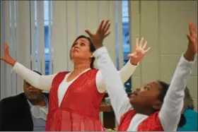  ?? MARIAN DENNIS — DIGITAL FIRST MEDIA ?? Dancers from Warriors of the Lord and Victory performed for community members Saturday during the community Thanksgivi­ng celebratio­n at Pottstown Middle School.