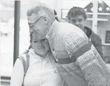  ?? BETH LEIPHOLTZ, ECHO PRESS ?? Jasmine’s mother Sarah Block and Earl Melchert meet for the first time since Jasmine’s return.