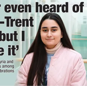  ??  ?? ‘TENACIOUS’: Ajin Cheikhmous, aged 16, who is now on target to achieve top marks in her GCSES.