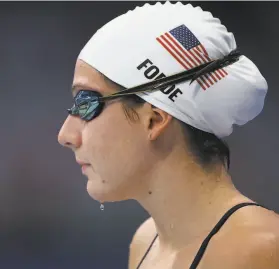  ?? Tom Pennington / Getty Images ?? Brooke Forde of the U.S. is the daughter of Sports Illustrate­d’s Pat Forde. Brooke, a Stanford swimmer, managed to make the Olympic team at trials.