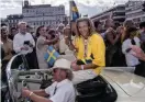  ??  ?? Henrik Larsson efter Vm-bronset 1994.