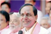  ?? — DC ?? TRS president K Chandrasek­har Rao during the meeting of TRS Legislatur­e Party at the Telangana Bhavan in Hyderabad.