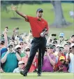  ?? SAM GREENWOOD GETTY IMAGES ?? Tiger Woods has overcome four back sugeries to win again.